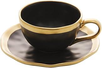 WOLFF - Xícara de Café De Porcelana Dubai Preto E Dourado 90ml