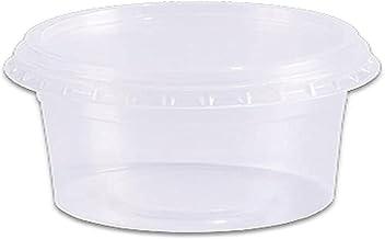 Pote Descartável, Prafesta, 145 ml, Redondo, Com Tampa, Pacote com 24 Unidades