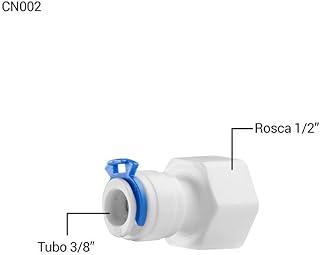 Conexão Reta Fêmea 1/2'' para 3/8'', Planeta Água, CN002, Branco, Pequeno