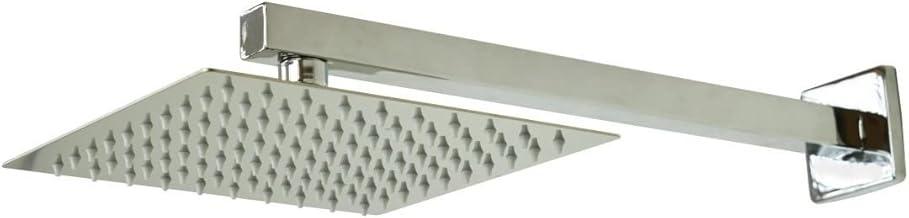 Kit Ducha Chuveiro Slim Inox 304 20x20 + Braço 40cm Es125 Luuk Young