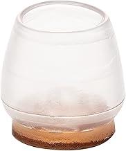 LYOR - Conjunto 16 Protetores de Piso para Pés de Cadeira com Feltro 2,5cm x 3,5cm Incolor Silicone