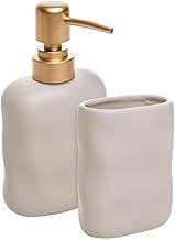 WOLFF - Conjunto 2 Peças para Banheiro de Cerâmica Organic Bege