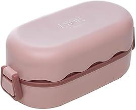 LYOR - Marmita Hermética com Talheres 850ml em Plástico Rosa