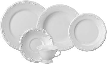 Porcelana Schmidt Serviço de Jantar e Chá 20 peças Relevo Pomerode Branco