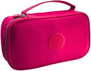 Estojo Escolar Box Grande Capacidade Organizador Necessaire Para Lápis Com 20 Elásticos Zíper Resistente Papelaria Fofa Estojo Tactel, PREMIUM (Rosa Pink)