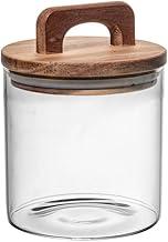 WOLFF - Porta Mantimento de Vidro Borossilicato com Tampa de Acácia 700ml