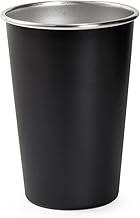 TERMOPRO Copo Colorinox Aço Inox 500ml Preto Ideal para Água Suco e Bebidas Frias Design Moderno Revestimento Powder Coated BPA Free Alta Durabilidade