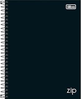 Tilibra - Caderno Espiral Capa Dura Colegial 10 Matérias Zip Preto 160 Folhas