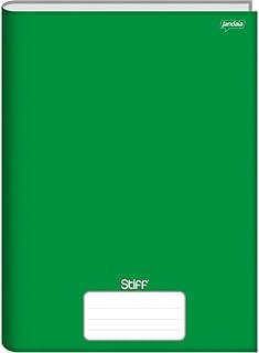 Caderno Brochura 1/4, Jandaia 00050-11, Verde, Pacote com 10 Unidades