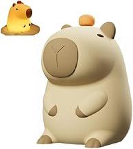Luminária Capivara Luminária de Silicone Capybara Lâmpada Noturna Lâmpada Recarregável Controle no Toque, Luminária de Cabeceira Decorativa Led, PREMIUM