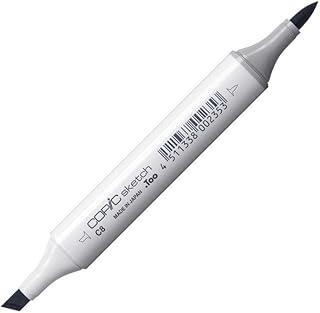 COPIC Marcador Sketch Ponta Dupla Redonda e Chanfrada, Cor C8 Cool Gray 8, 1 unidade