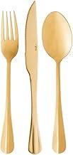 LYOR - Conjunto 6 Talheres para 2 Pessoas de Aço Inox Positano Dourado