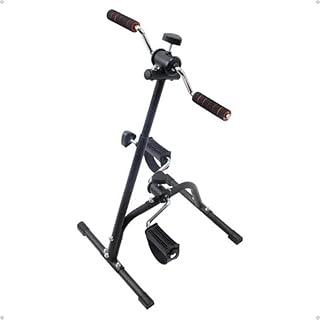 Pedalinho Mãos Pés Mini Bicicleta Ergométrica WCT Fitness Bike Fisioterapia Idosos Reabilitação Braços Pernas Pedal Sentado Cor Preto
