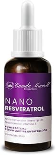Novo Sérum Facial Nano Resveratrol Camila Maciell, Sérum Antienvelhecimento com Niacinamida, Vitamina E e Nano Up Lift + Ação Antioxidante, Firmeza, Rejuvenescimento – 30ml com 10% de desconto por R$ 59,40 na amazon