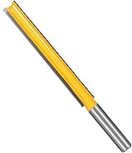 Fresa Reta para Tupia Extra Longa 76mm para Madeira, Haste 8mm, Aço Carbono, Kit com 4 Peças