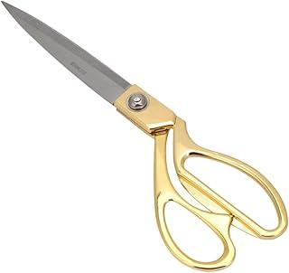Tesoura Alfaiate Profissional Dourada 24,2cm Toda em Metal para Costura Pesada Tecido Jeans e Artesanato