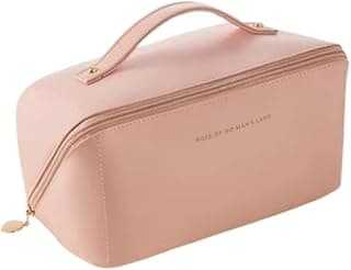 Bolsa Necessaire Feminina Blogueira Organizador Maquiagem Cosméticos Viagem Com Alça E-ShopCenter (Rosa) com 22.03% de desconto por R$ 27,99 na amazon