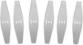 Conjunto de 6 Lâminas de Metal para Cortador de Grama, Cor Cinza