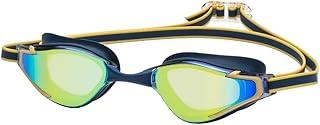 Óculos de Natação Leader Espelhado Antiembaçante com Proteção UV para Treinos Cores Azul Cinza e Preto
