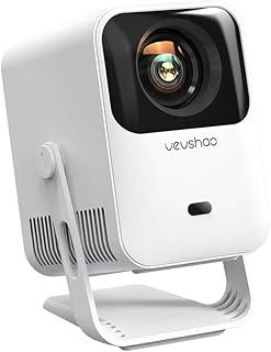 VEVSHAO A15 Mini Projetor Portátil com Android 13, Foco Automático, Suporte 100° Giratório e 5G WiFi Bluetooth 4.2, 260 ANSI Lumens Full HD, Projetor para Cinema em Casa，presente perfeito