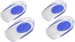 Kit 2 Pares Palmilha Calcanheira em Gel de Silicone Protetor de Calcanhar Adesivo para Sapato Alívio da Dor, Esporão de Calcâneo e Anti-impacto Palmilha Ortopédica, Premium
