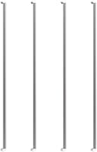 4 Peças Puxadores Para Porta Guarda Roupa Grande Trip 608mm (Cromado Fosco)