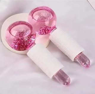 Kit Esfera Para Massagem facial cromoterapia Cristal Anti Aging Profissional Estética Sortidos (Rosa)