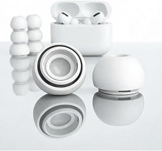 3 Pares Iguais Borrachinha Para Airpods Pro Com Tela - Pp Ao G Branco