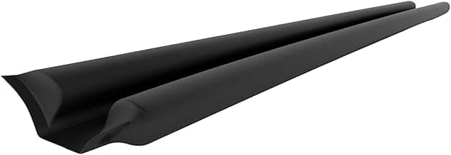 Veda Porta Rolinho Em Couro Sintético Protetor Duplo Para Fresta Isolamento Térmico Acústico Protege Contra Luz Poeira E Insetos Como Escorpião Barata Aranha Formiga 80cm (Preto)