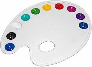 Paleta Godê para Pintura Artística 22x29cm – 9 Cavidades – Fácil de Lavar – Ideal para Tinta Acrílica, Óleo e Aquarela