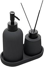 WOLFF - Conjunto 3 Peças para Banheiro Soft Touch Sketch Cinza Cerâmica