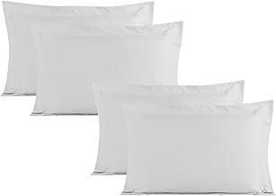 Fronha Com Aba 100 Algodão Egípcio 300 Fios Hipoalergênico (Branco, 4)