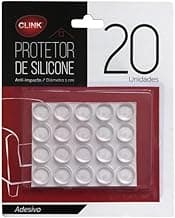 Protetor Adesivo Silicone Anti Impacto Redondo 1 cm c/ 20 Peças Amortecedor de Porta Parede Maçaneta Batentes Transparente Multiuso para Móveis