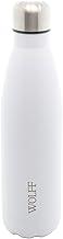 WOLFF - Garrafa Térmica de Aço Inox Branca com Parede Dupla - 500ml - Linha Ice