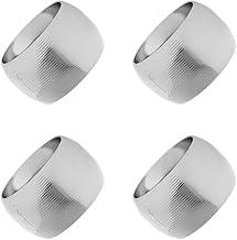 LYOR - Conjunto 4 Anéis para Guardanapo de Aço Niquelado Circle Prata 4,5cm