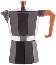 WOLFF - Cafeteira Italiana de Alumínio 6 Doses com Cabo em Plástico Preta Fosca 300ml