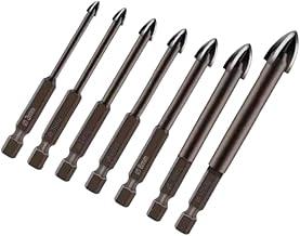 Kit 7 Brocas Titanium, 3-12mm, Universal, para Concreto, Metal, Vidro, Madeira, Cerâmica