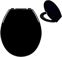 Assento Sanitário Premium Basico Preto Oval Plus Soft Universal