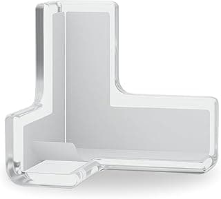 Kit Protetor de Quina em Silicone Transparente, 10 Unidades, Formato T 3.2x3.2x1.2cm, com Fita Adesiva Dupla Face, para Móveis e Segurança Infantil