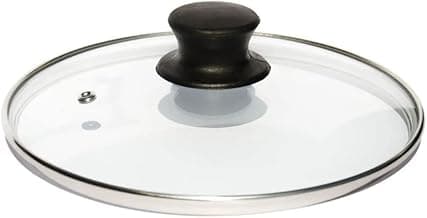 Tampa De Vidro Temperado Para Panelas E Frigideiras Nº 24 Bordas Em Aço Inox