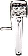 Mimo Style Ralador de Queijo Manual 20,5cm, Feito Inteiramente em Aço Inoxidável. Economiza Tempo e Esforço. Resistente e Durável, Perfeito Para Queijos, Chocolate, Nozes, Amêndoas