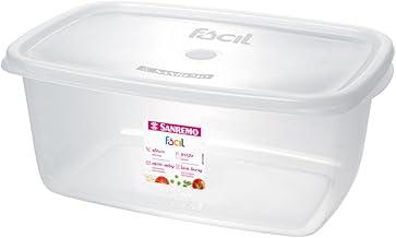 Sanremo - Pote Plástico Hermético Retangular de 3,2 Litros, Linha Fácil