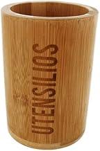 Mimo Style Porta Utensílios Bambu Ecokitchen - Ideal para Guardar e Organizar Seus Utensílios de Cozinha ou Até Mesmo Materiais de Escritório - Produzido em Bambu de Qualidade - Moderno e Resistente