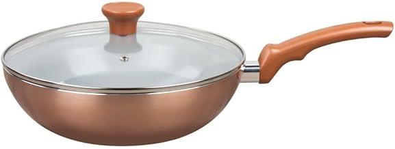 Wok 28cm Ceramic Rose Gold com Revestimento Interno Cerâmico, Compatível com Indução, Thermo-Sinal® Exclusivo e Alumínio de Alta Espessura.