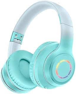 Fone de Ouvido Bluetooth SN01, Over-Ear com LED, Microfone, 20h Bateria, Controles Touch (Verde)