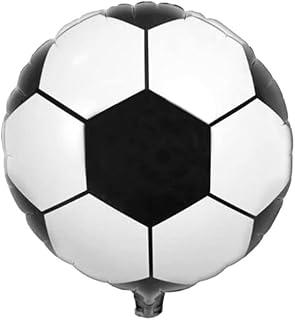 Kit 10 Balões Metalizados Bola de Futebol 18" (45 cm) – Foil Preto e Branco para Festa Infantil, Copa, Aniversário, Decoração Esportiva – Enchimento com Ar ou Hélio
