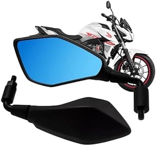 Retrovisor Esportivo Z400 Haste Curta 90° Lente Azul Convexa Rebaixado Universal Honda. com 36.01% de desconto por R$ 31,99 na amazon