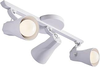 Luminária de Teto Spot Sobrepor Trilho Direcionável Octa 3 Lâmpadas Quarto sala Cozinha Praia Litoral E27 Bivolt (Branco)