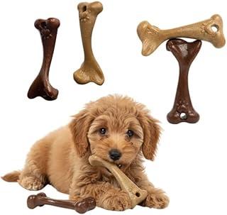 Mordedor Osso Resistente para Cachorros, Material Durável, Alívio de Estresse e Ansiedade, Limpeza Dental, Formato de Osso