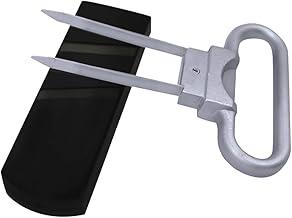 Saca-Rolhas Dupla Pinça Abridor de Vinho Lâmina Aço Inox Sommelier Ideal para Garrafas Antigas Vinho Rolha de Cortiça Rolha Intacta CTK MAIS (Prata)